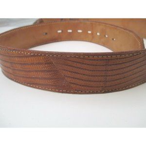 Vintage Justin Leather Belt lizard western sz 36